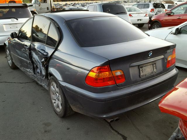 WBAET37412NG84425 - 2002 BMW 325 I GRAY photo 3