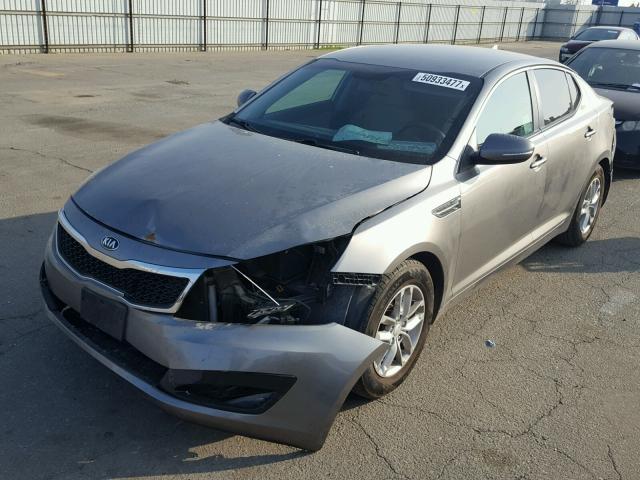 5XXGM4A76DG133016 - 2013 KIA OPTIMA LX GRAY photo 2