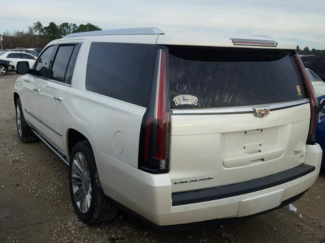 1GYS4UKJ4FR572231 - 2015 CADILLAC ESCALADE E WHITE photo 3