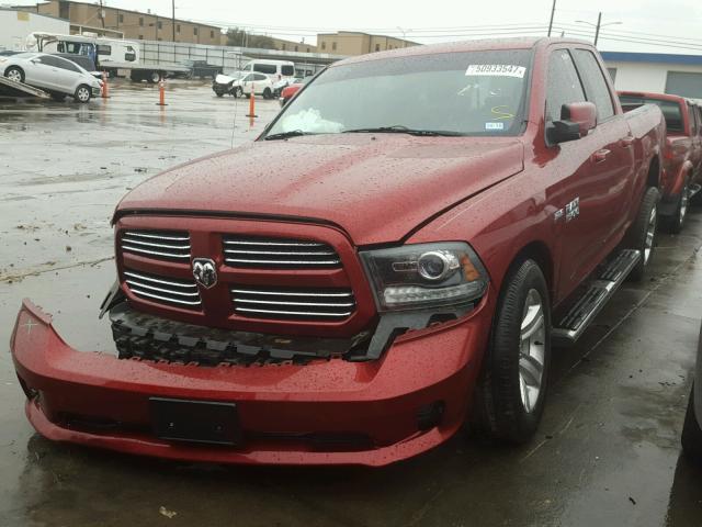 1C6RR6HT9DS523372 - 2013 RAM 1500 SPORT BURGUNDY photo 2