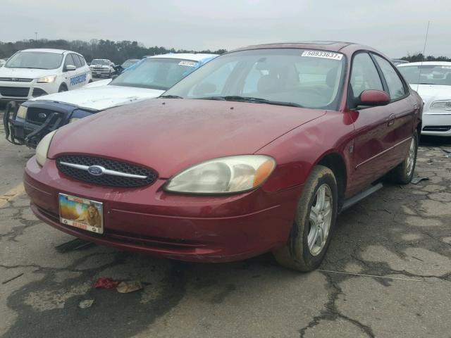 1FAHP56S82A113718 - 2002 FORD TAURUS SEL RED photo 2