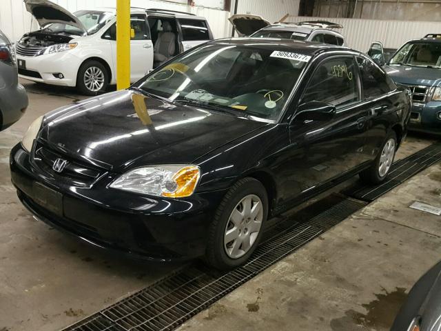 1HGEM21072L007793 - 2002 HONDA CIVIC EX შავი ფოტო 2