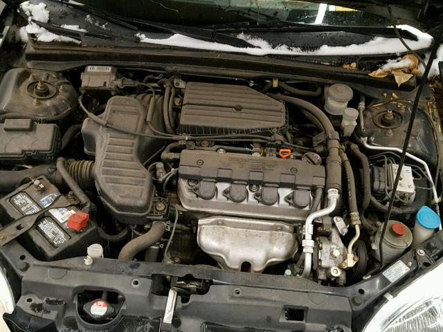 1HGEM21072L007793 - 2002 HONDA CIVIC EX შავი ფოტო 7