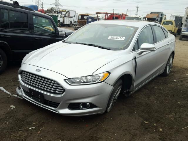 3FA6P0K91DR357622 - 2013 FORD FUSION TIT SILVER photo 2