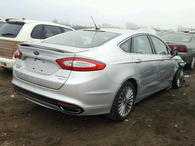 3FA6P0K91DR357622 - 2013 FORD FUSION TIT SILVER photo 4