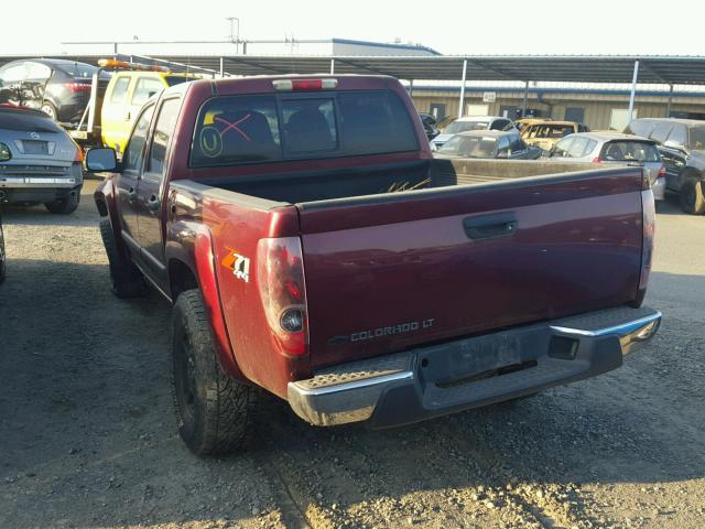 1GCDT43E688188561 - 2008 CHEVROLET COLORADO L MAROON photo 3