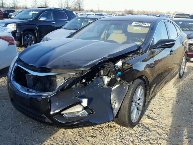 KMHFH4JG4EA364912 - 2014 HYUNDAI AZERA GLS BLACK photo 2