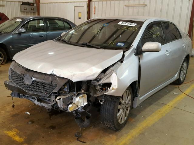 1NXBU4EE0AZ254855 - 2010 TOYOTA COROLLA BA SILVER photo 2