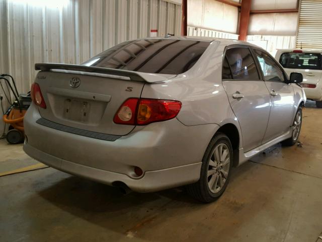 1NXBU4EE0AZ254855 - 2010 TOYOTA COROLLA BA SILVER photo 4