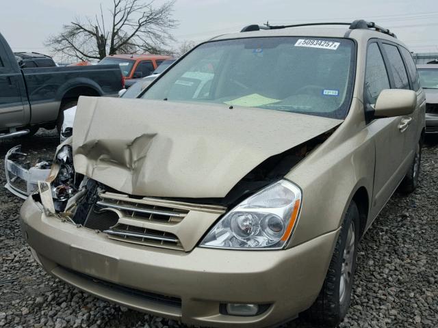 KNDMB233686194345 - 2008 KIA SEDONA EX GOLD photo 2