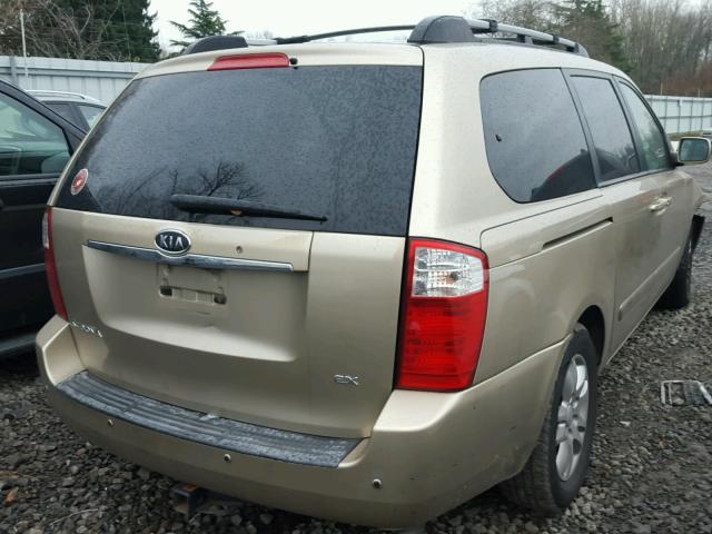 KNDMB233686194345 - 2008 KIA SEDONA EX GOLD photo 4