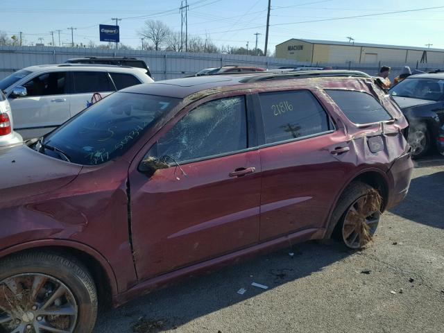 1C4RDHDG3HC770947 - 2017 DODGE DURANGO GT BURGUNDY photo 9