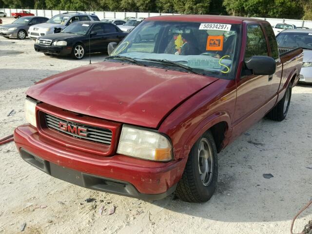 1GTCS19W9Y8203308 - 2000 GMC SONOMA MAROON photo 2