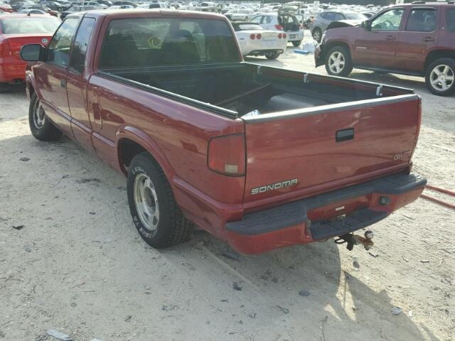 1GTCS19W9Y8203308 - 2000 GMC SONOMA MAROON photo 3