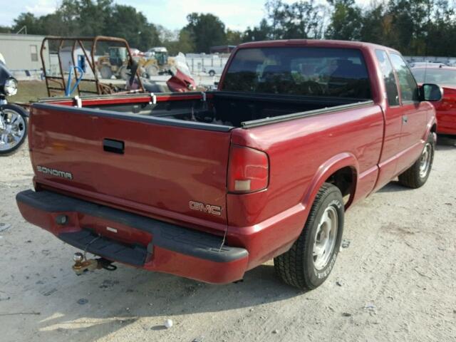 1GTCS19W9Y8203308 - 2000 GMC SONOMA MAROON photo 4