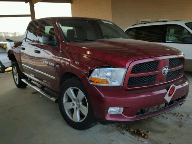 1C6RD6KT3CS141490 - 2012 DODGE RAM 1500 S BURGUNDY photo 1