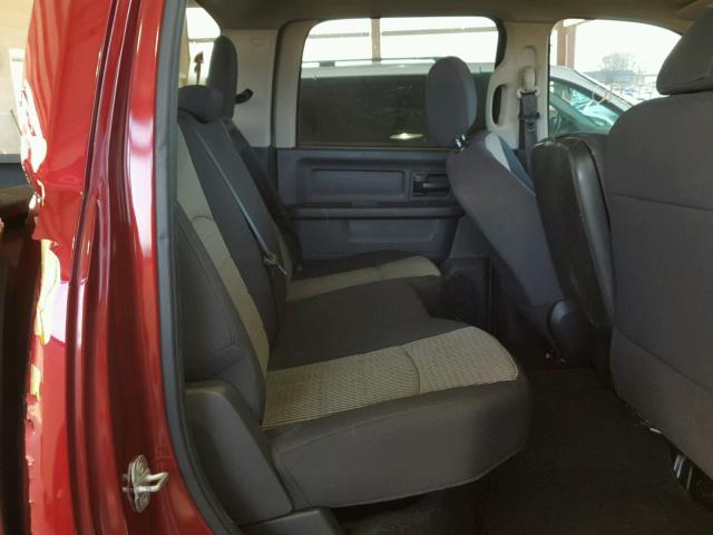 1C6RD6KT3CS141490 - 2012 DODGE RAM 1500 S BURGUNDY photo 6