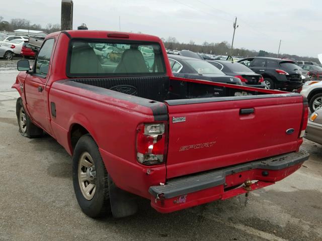 1FTYR10C6YPC12526 - 2000 FORD RANGER RED photo 3