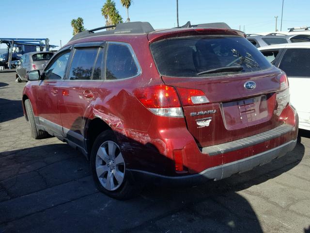 4S4BRBFCXC1254465 - 2012 SUBARU OUTBACK 2. RED photo 3