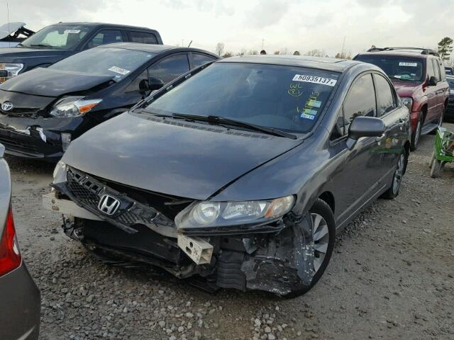 1HGFA16849L017505 - 2009 HONDA CIVIC EX CHARCOAL photo 2