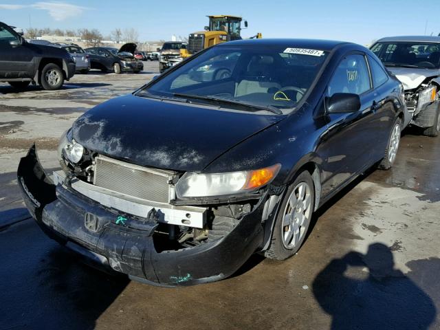 2HGFG11608H512218 - 2008 HONDA CIVIC LX BLACK photo 2