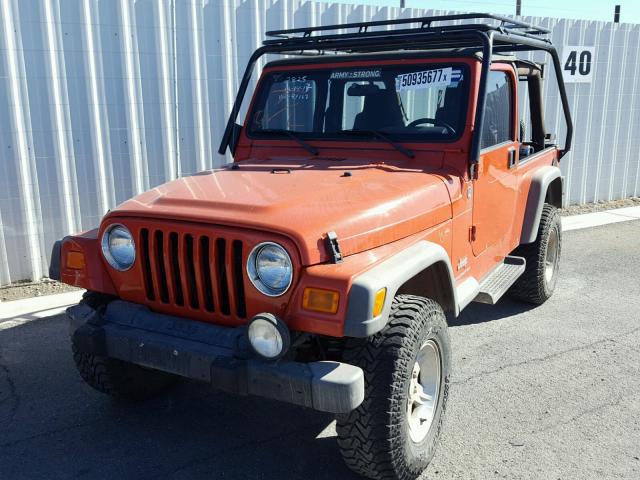 1J4FA44S25P343167 - 2005 JEEP WRANGLER / ORANGE photo 2