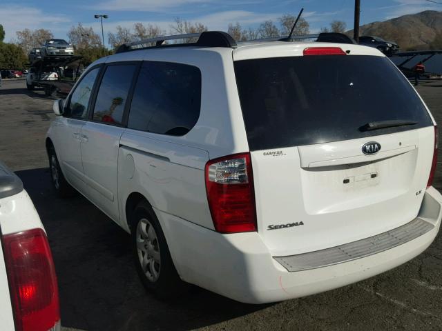 KNDMB233X96279089 - 2009 KIA SEDONA EX WHITE photo 3