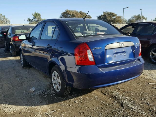 KMHCM46C09U299985 - 2009 HYUNDAI ACCENT GLS BLUE photo 3