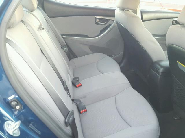 KMHDH4AE6DU988889 - 2013 HYUNDAI ELANTRA GL BLUE photo 6