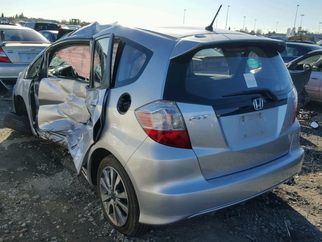 JHMGE8H58DC056995 - 2013 HONDA FIT SPORT SILVER photo 3