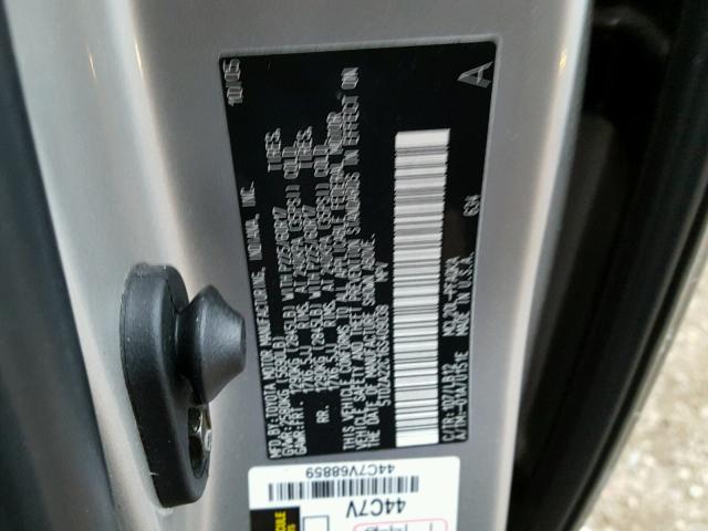 5TDZA22C16S409038 - 2006 TOYOTA SIENNA XLE SILVER photo 10