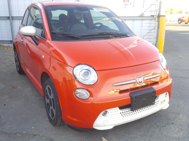 3C3CFFGE2FT561588 - 2015 FIAT 500 ELECTR ORANGE photo 1