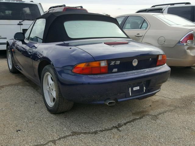 4USCH7320VLB77940 - 1997 BMW Z3 1.9 BLUE photo 3