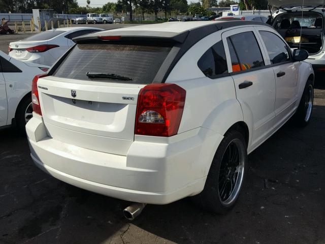 1B3HB48B27D595285 - 2007 DODGE CALIBER SX WHITE photo 4