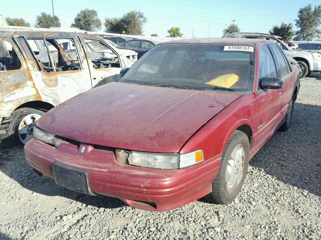 1G3WH54T1PD311654 - 1993 OLDSMOBILE CUTLASS SU RED photo 2