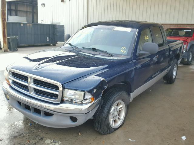 1B7GL2AX6YS634703 - 2000 DODGE DAKOTA QUA BLUE photo 2