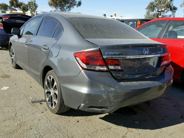 19XFB2F5XDE253522 - 2013 HONDA CIVIC LX GRAY photo 3