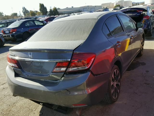 19XFB2F5XDE253522 - 2013 HONDA CIVIC LX GRAY photo 4