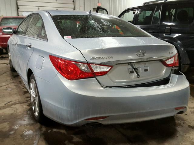 5NPEC4AB5BH218834 - 2011 HYUNDAI SONATA SE BLUE photo 3