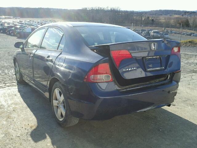 1HGFA15818L002654 - 2008 HONDA CIVIC EX 蓝色 照片 3