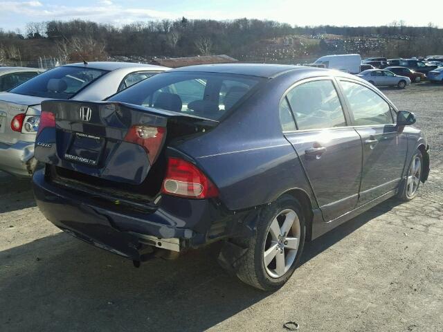 1HGFA15818L002654 - 2008 HONDA CIVIC EX BLUE photo 4