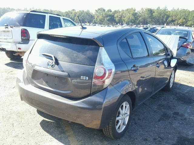 JTDKDTB37C1010495 - 2012 TOYOTA PRIUS C GRAY photo 4