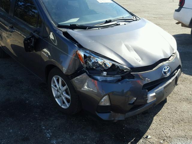 JTDKDTB37C1010495 - 2012 TOYOTA PRIUS C GRAY photo 9