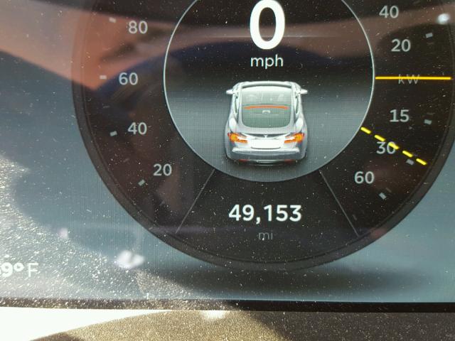 5YJSA1CN4DFP17382 - 2013 TESLA MODEL S GRAY photo 8