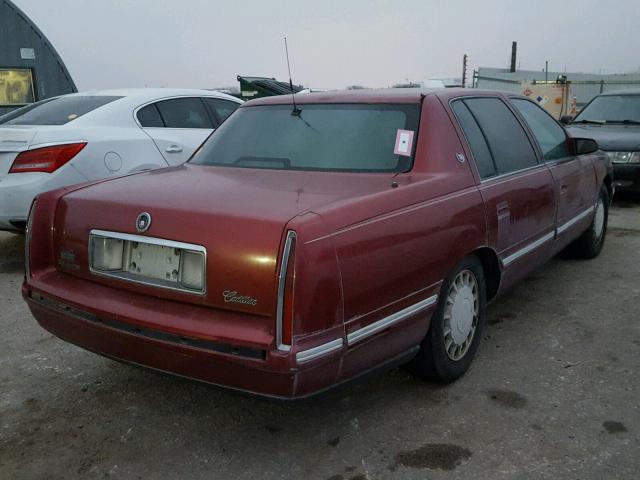 1G6KD54Y1WU764115 - 1998 CADILLAC DEVILLE RED photo 4