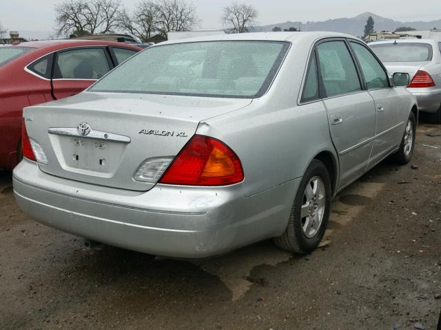 4T1BF28BXYU039459 - 2000 TOYOTA AVALON XL SILVER photo 4