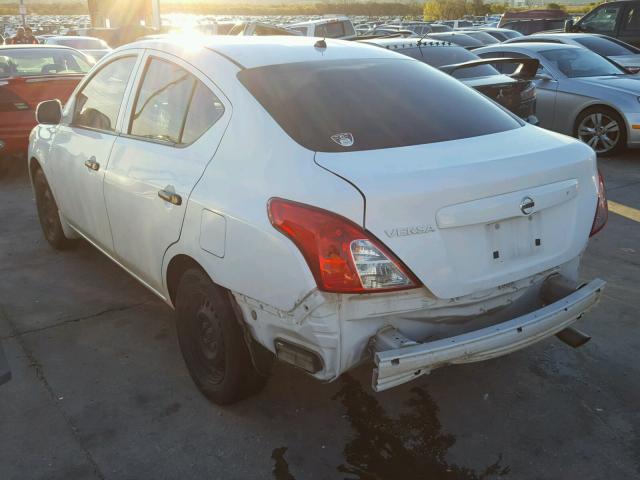 3N1CN7AP6FL807754 - 2015 NISSAN VERSA S/S WHITE photo 3