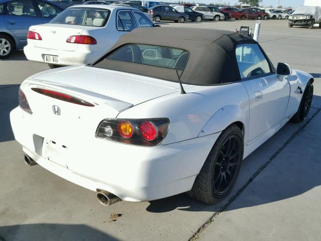 JHMAP21444T004097 - 2004 HONDA S2000 WHITE photo 4