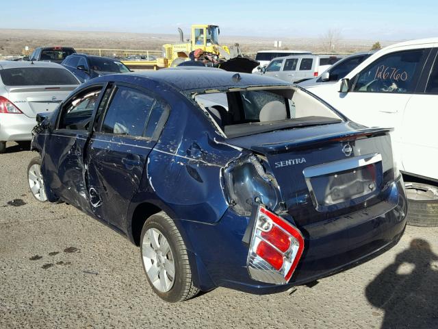 3N1AB6AP2BL705422 - 2011 NISSAN SENTRA 2.0 BLUE photo 3