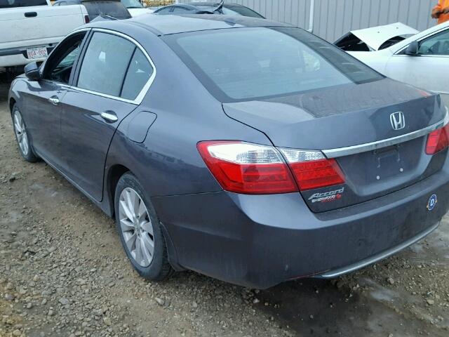 1HGCR2F88DA802678 - 2013 HONDA ACCORD EXL BLUE photo 3